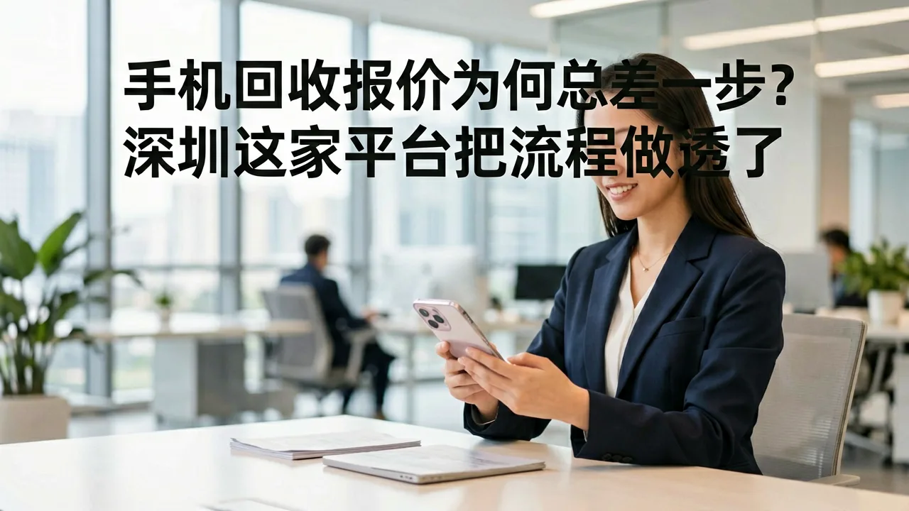 手机回收报价为何总差一步?深圳这家平台把流程做透了